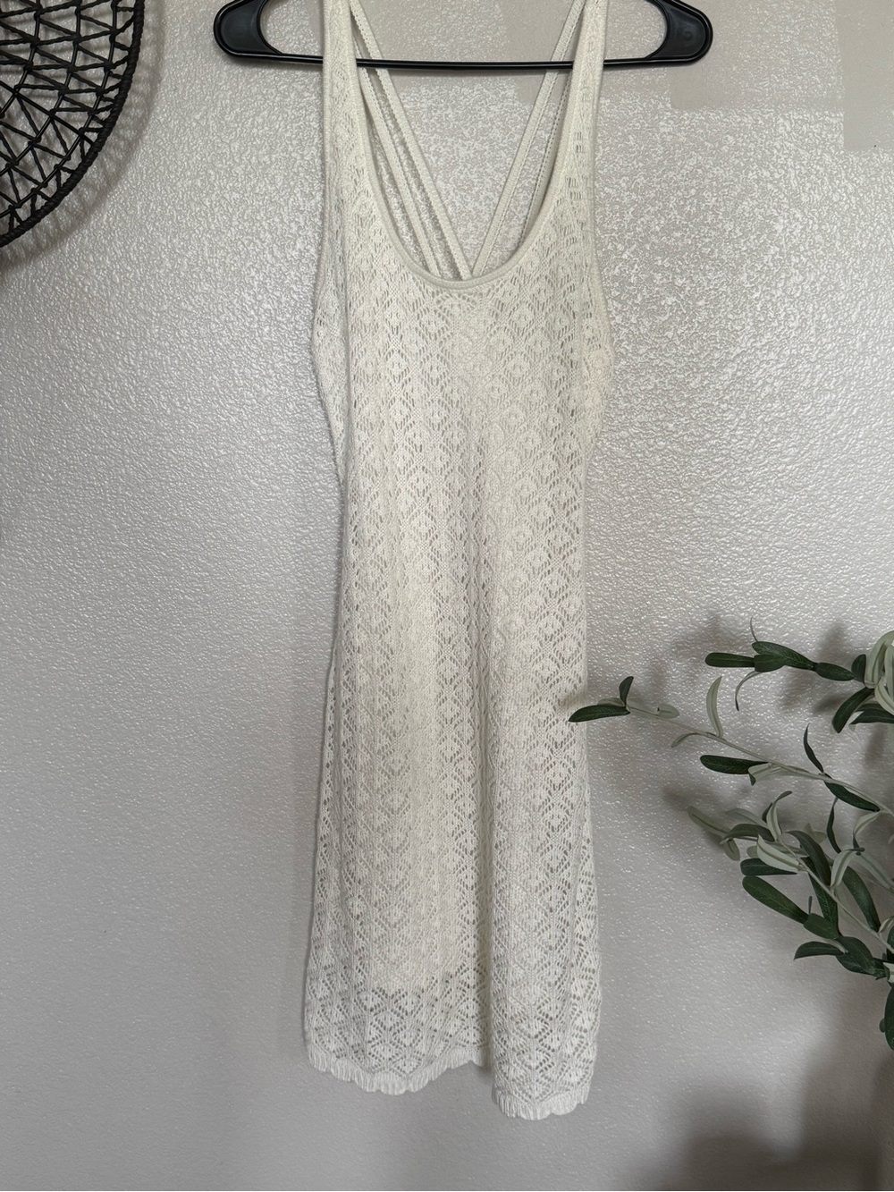 Steve Madden Ivory Crochet Nookie Mini Dress Size L NWOT